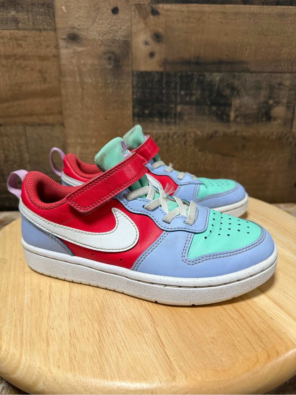 Nike Court Borough Low Recraft Kids 13C Multicolor Shoes DV5457-400 Velcro